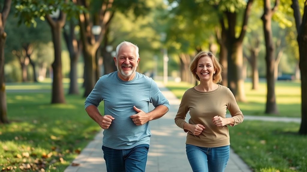 physical activity for chronic disease management: adults walking in park