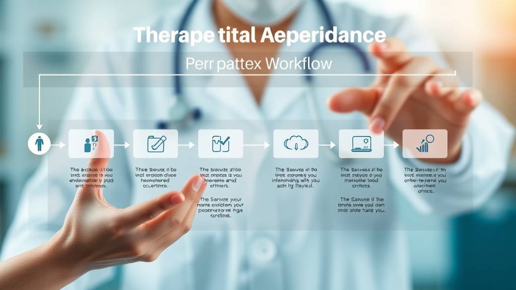Workflow diagram visually representing steps to address noncompliance using therapeutic adherence tracking in healthcare