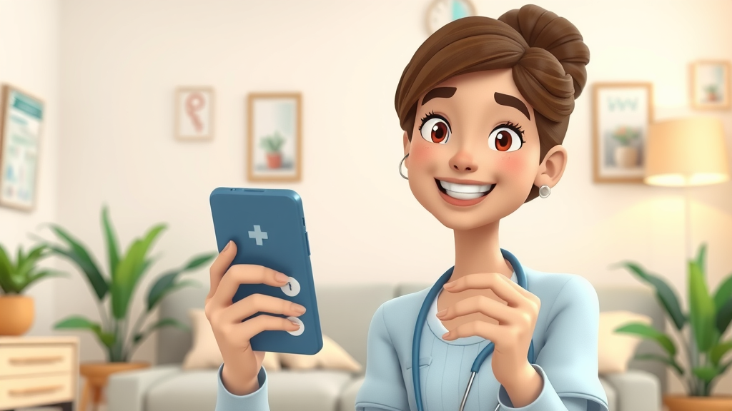 patient using telehealth mobile app for a virtual visit at home for urgent care or mental health services