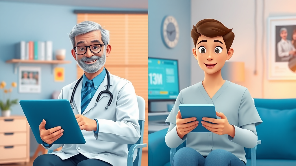 Telehealth video call compared with patient using remote patient monitoring device